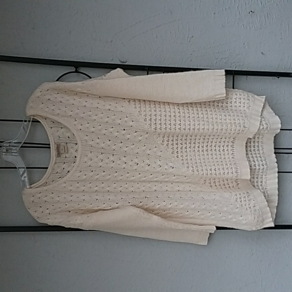 Lucky Brand women's pullover wool blend open knit sweater size XL